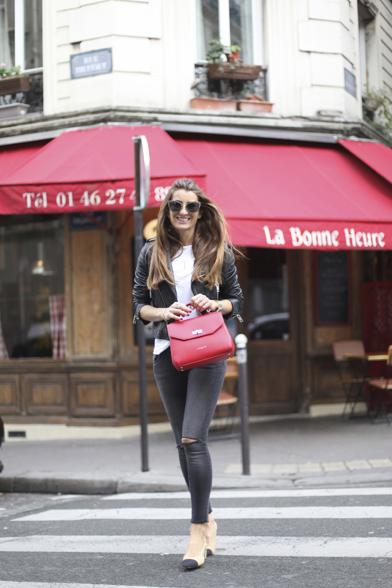 8, bartabac, blog, blogger, fashion, red, jeans, perfecto jacket, paris